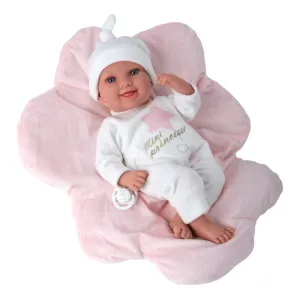 Doll-baby Colin with a pink cloud-shaped pillow, real weight - 40 cm