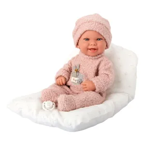 Doll-baby Zoe in a pink plush costume and accessories - 42 cm