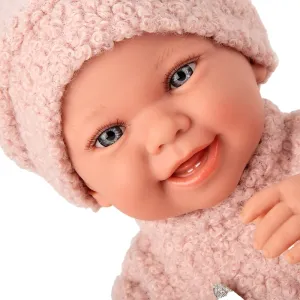 Doll-baby Zoe in a pink plush costume and accessories - 42 cm