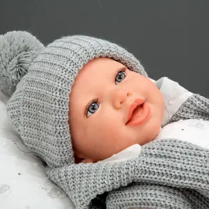 Smiling doll-baby Daniela with cushion and accessories - 45 cm