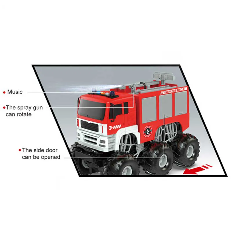 Children's fire truck Crazon with sounds, lights, and smoke effects, remote control
