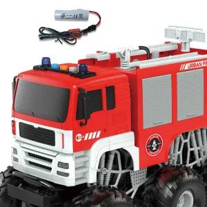 Children's fire truck Crazon with sounds, lights, and smoke effects, remote control