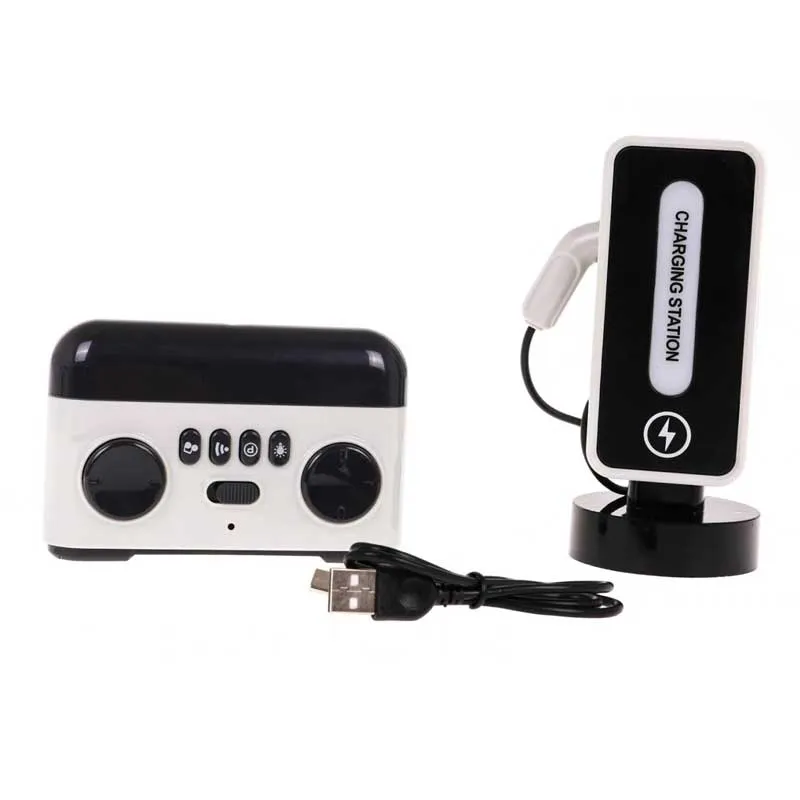 Children's sports electric car Crazon New Energy with charging station, RC in white color