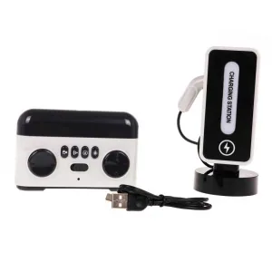 Children's sports electric car Crazon New Energy with charging station, RC in white color