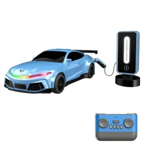 Child's sports electric car Crazon New Energy with charging station, RC in blue color