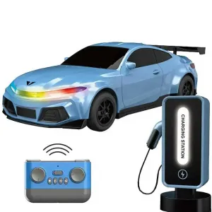 Child's sports electric car Crazon New Energy with charging station, RC in blue color