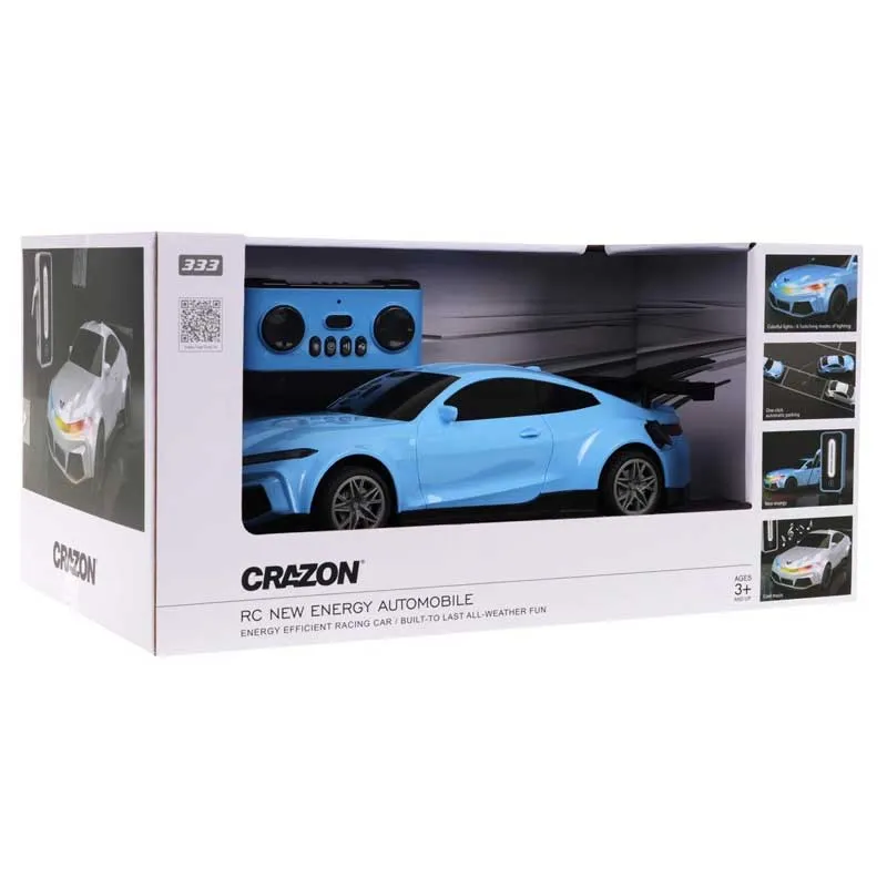 Child's sports electric car Crazon New Energy with charging station, RC in blue color