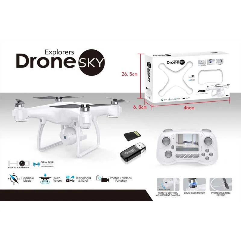 Дрон Explorers Sky с камера, предаваща в реално време