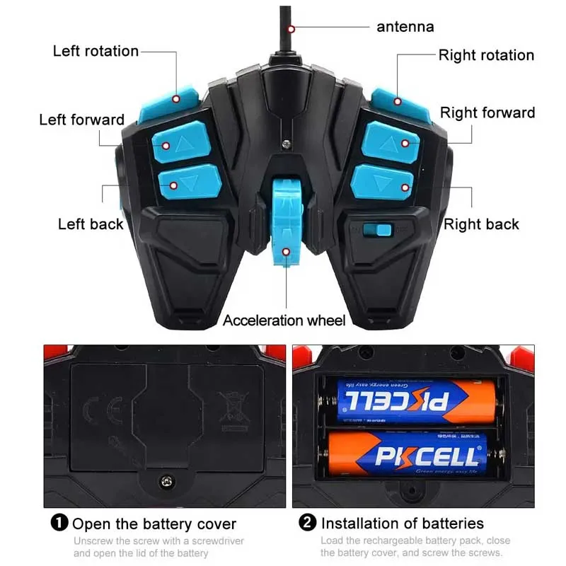 Interactive set of two spinning battle robots Crazon, RC