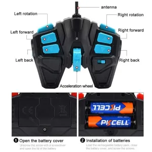 Interactive set of two spinning battle robots Crazon, RC