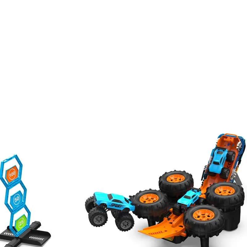 Офроуд джип 2 в 1 с писта за изстрелване на колички Crazon, с дистанционно управление