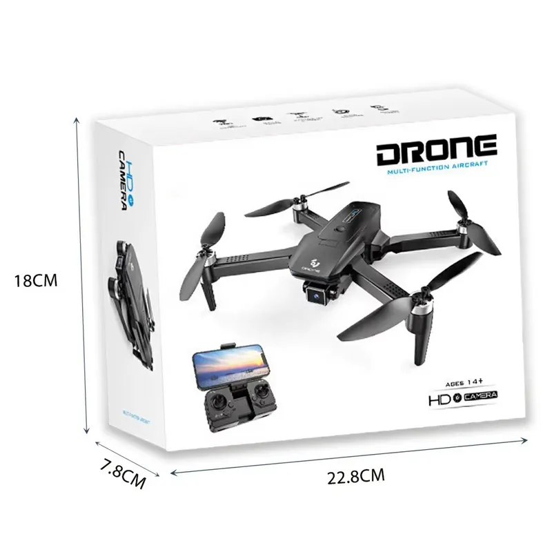 Сгъваем дрон с 720P HD камера, WiFi управление, черен