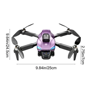 Сгъваем дрон с камера и сензори за препятствия, лилав цвят