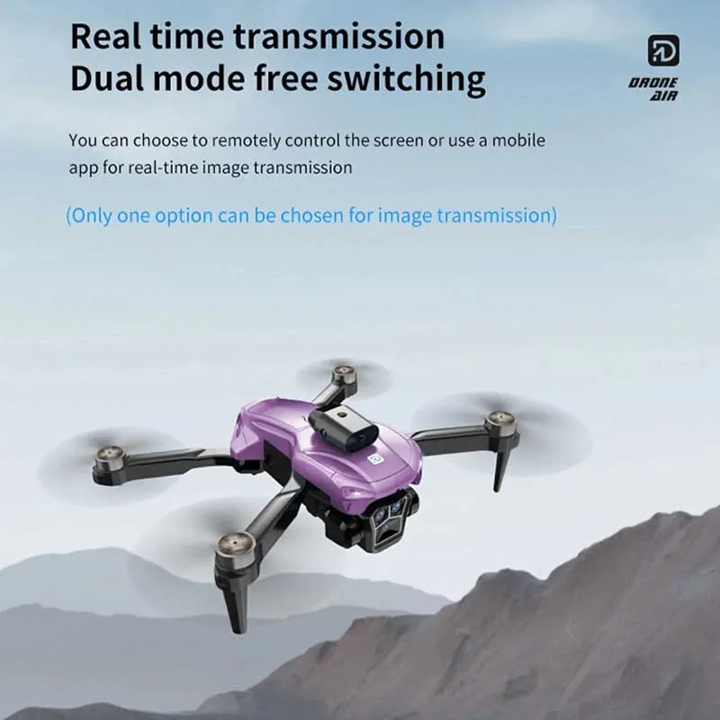 Сгъваем дрон с камера и сензори за препятствия, лилав цвят