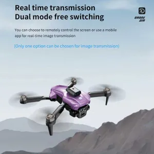 Сгъваем дрон с камера и сензори за препятствия, лилав цвят