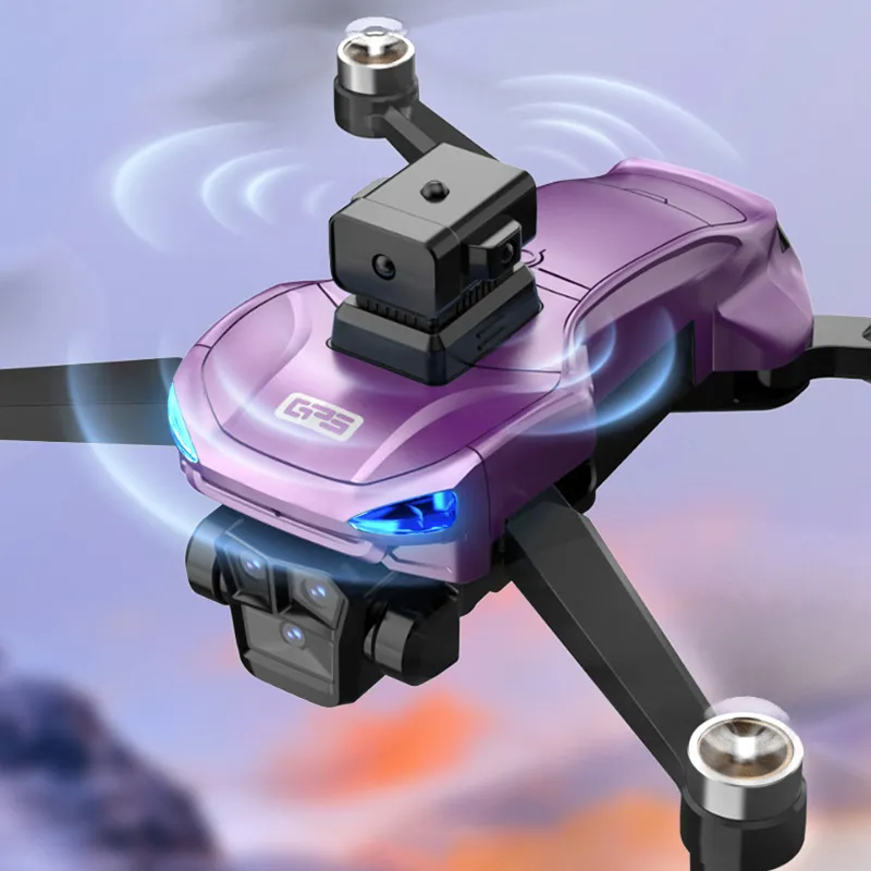 Сгъваем дрон с камера и сензори за препятствия, лилав цвят