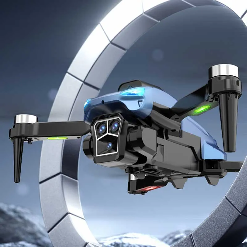 Сгъваем дрон с камера и сензори за препятствия, син цвят