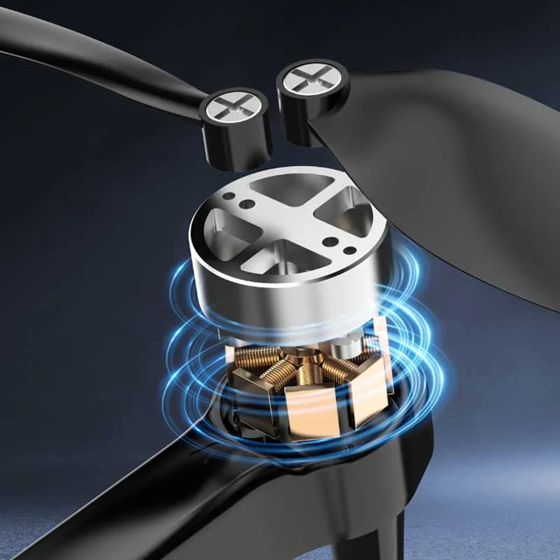 Сгъваем дрон с камера и сензори за препятствия, син цвят