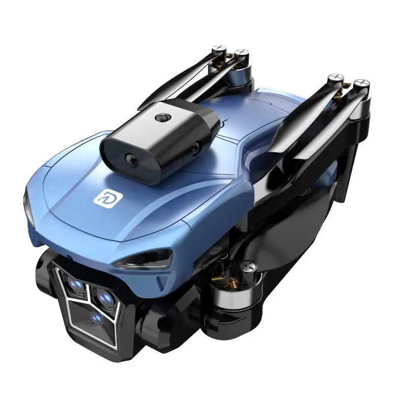Сгъваем дрон с камера и сензори за препятствия, син цвят