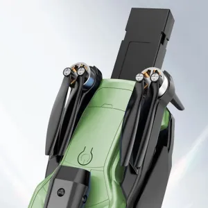 Сгъваем дрон с камера и сензори за препятствия, зелен цвят