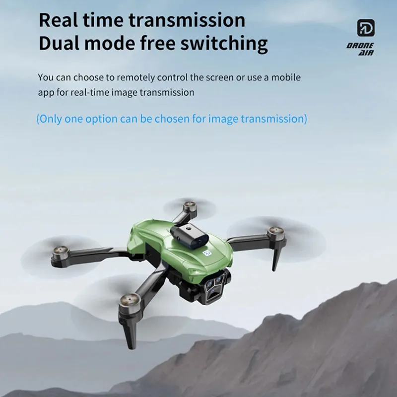 Сгъваем дрон с камера и сензори за препятствия, зелен цвят