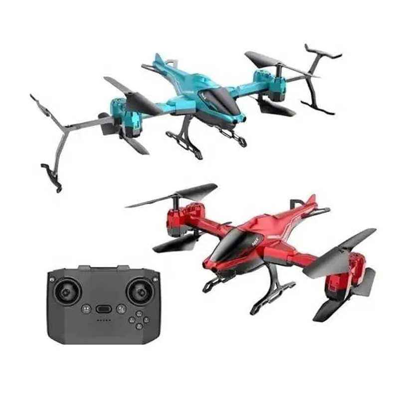 Сгъваем дрон с камера, сензори за препятствия и режим без глава, син