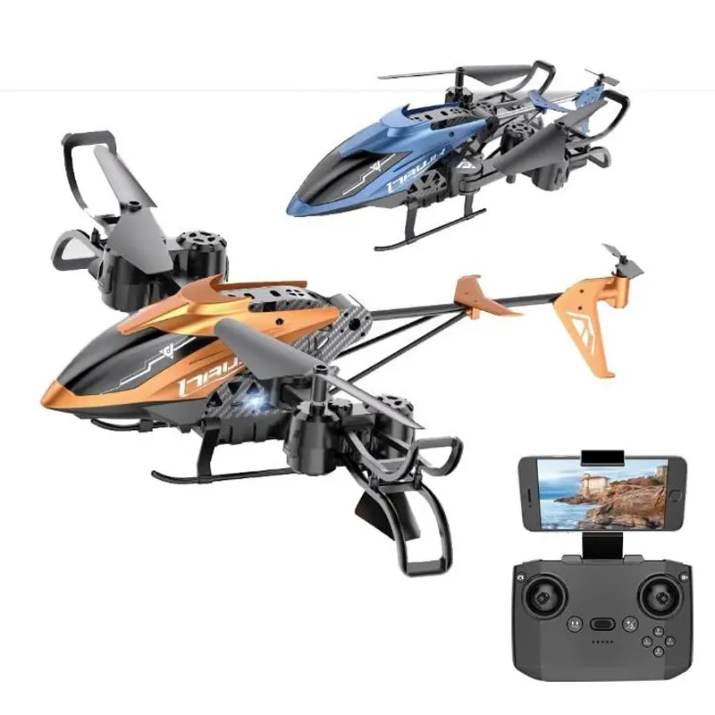 Сгъваем дрон с ULTRA HD 4K камера, светлинни ефекти и WiFi управление, син цвят