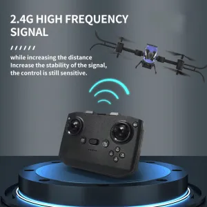 Сгъваем дрон с ULTRA HD 4K камера, светлинни ефекти и WiFi управление, син цвят