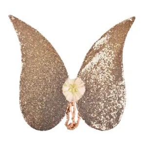 Блестящи златни крила с пайети за приказни превъплъщения, 54 см
