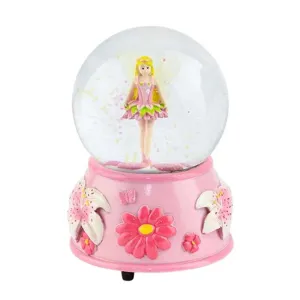 Декоративна снежна топка Fairy с музика, фея и блестящи частици