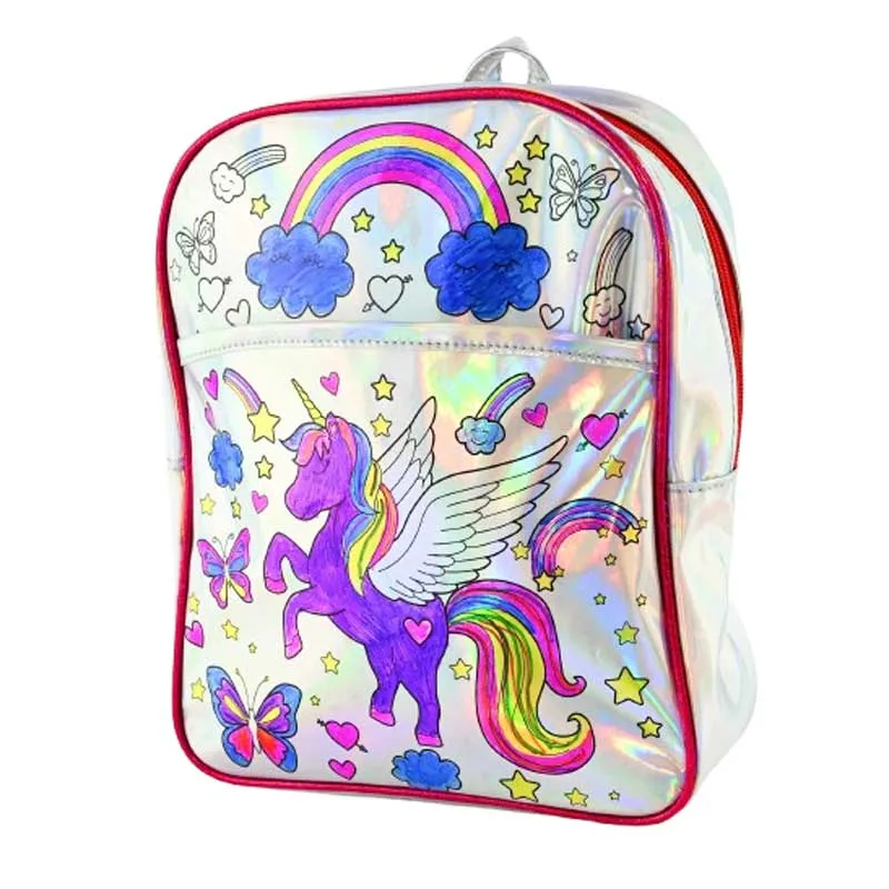 Children's backpack Unicorn with markers for creating a unique design