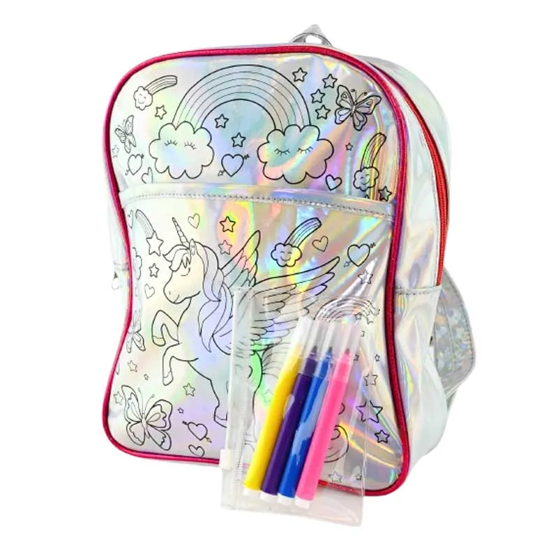 Children's backpack Unicorn with markers for creating a unique design
