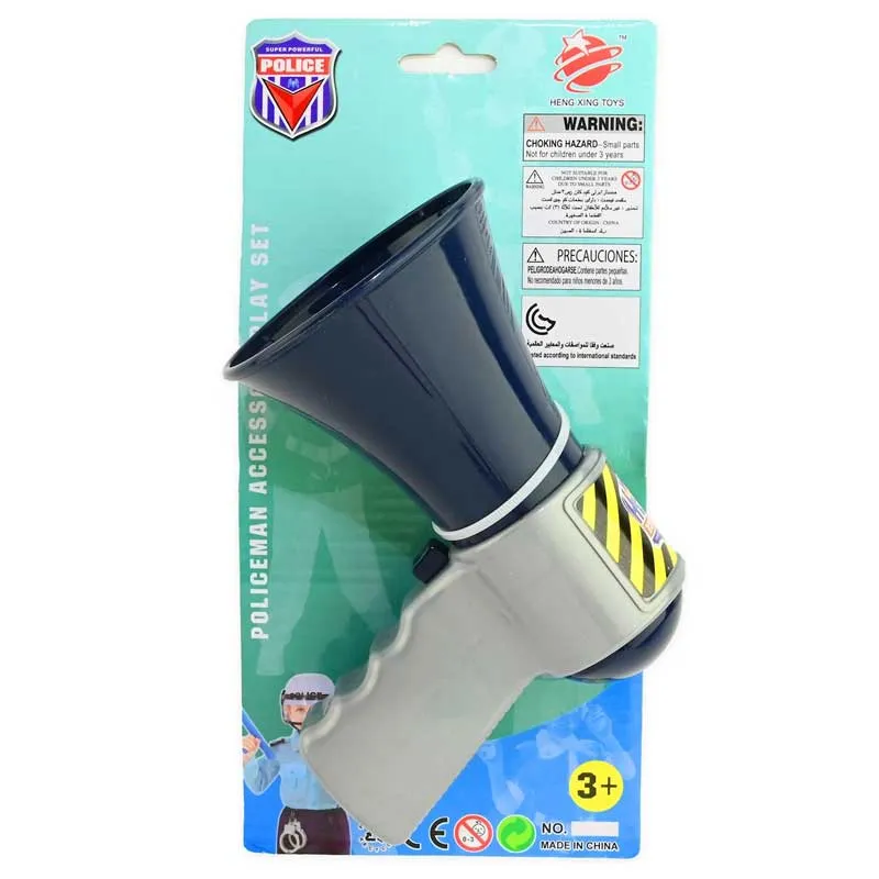 Police megaphone, 13 cm for role-playing games and entertainment