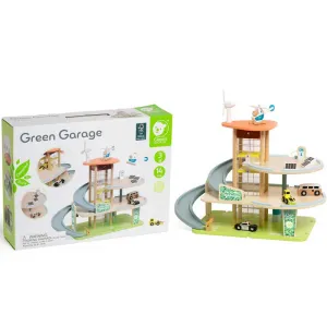 Wooden eco-friendly three-storey garage Classic World for children