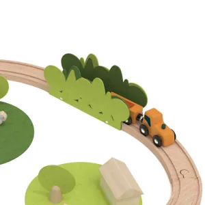 Wooden Train Set with Tracks in the Forest Classic World 100 pieces