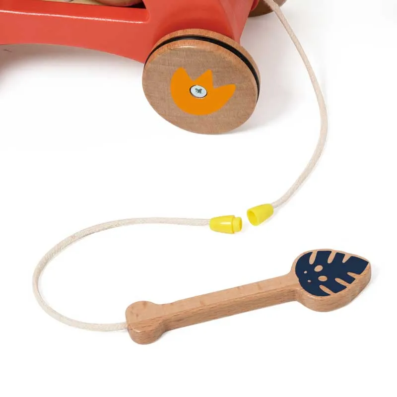 Wooden dinosaur xylophone by Classic World for pulling, 18+ months