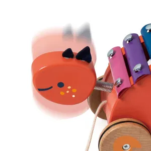Wooden dinosaur xylophone by Classic World for pulling, 18+ months