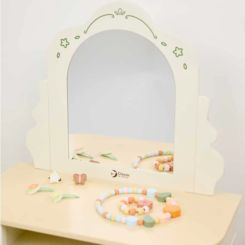 Child wooden dressing table with mirror Magic Dresser Classic World