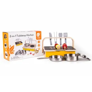 Children's kitchen set 2 in 1 Classic World stove with accessories, 23 pieces