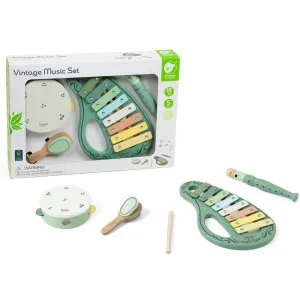Vintage musical set of 5 pieces from Classic World with xylophone, drum, and flute