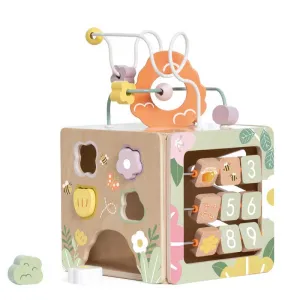 Дървен сензорен куб Classic World 5 в 1 Пчелен кошер