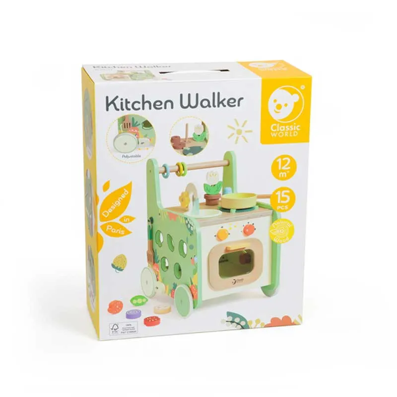 Wooden walker Classic World 2 in 1 Small kitchen for children