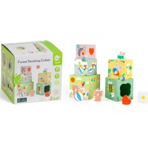 Wooden blocks for stacking from Classic World with forest motifs