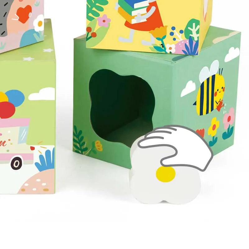 Wooden blocks for stacking from Classic World with forest motifs