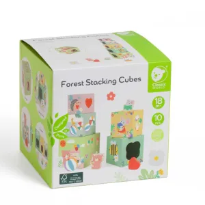 Wooden blocks for stacking from Classic World with forest motifs