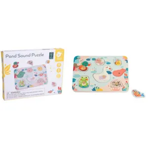 Интерактивен пъзел Езерото от 8 дървени части, 18+ месеца