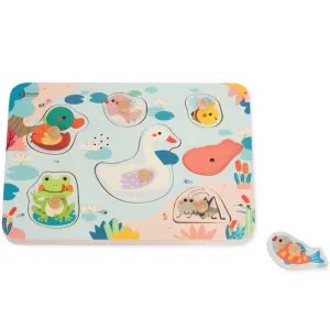 Interactive puzzle Lake made of 8 wooden pieces, for ages 18+ months