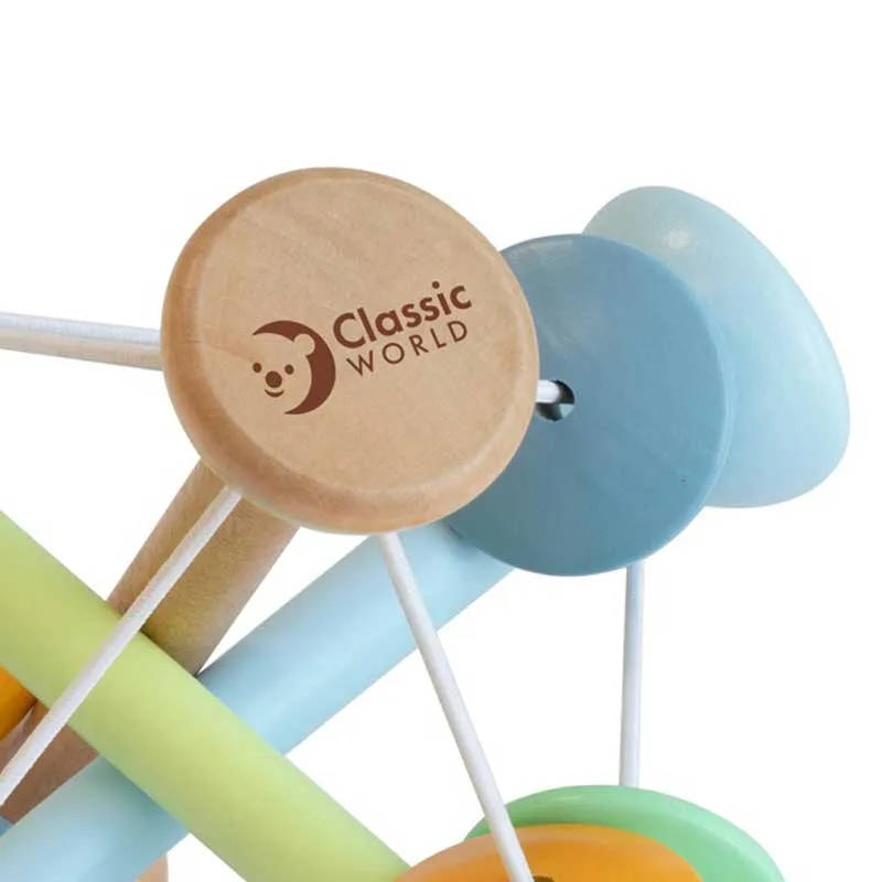 Magic sensory ball for baby play Classic World made of wood