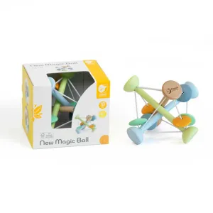 Magic sensory ball for baby play Classic World made of wood