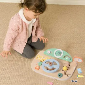 Мултифункционален дървен волан Classic World с аквивности за деца над 2 години